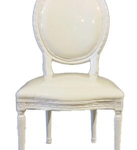 White Shiny Vinyl Chair
